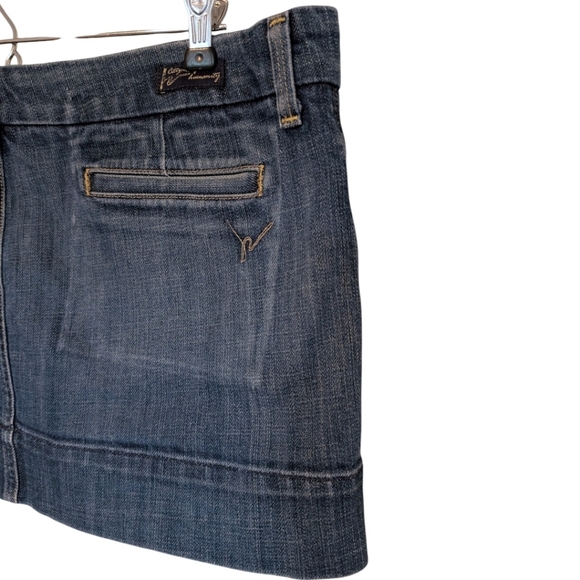 Citizens of Humanity Denim Micro Mini Skirt Y2K Vintage Women 32 Low Rise Blue - Picture 7 of 16